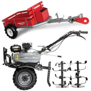 Imagem de Motocultivador 4x4 Gasolina Toyama TT90RXP-U com Carreta Tracionada e 