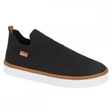 Imagem de Tenis Moleca 5712236 Slip On Calce Fácil Knit Feminino, Preto, 37