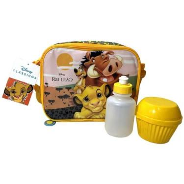 Imagem de Lancheira Escolar Térmica Infantil Personagem O Rei Leão Simba Timão P