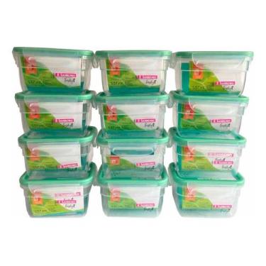 Imagem de Kit 12 Pote Hermético Para Mantimentos Trava Freshy Sanremo 537ml