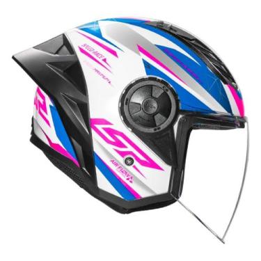 Imagem de Capacete Aberto LS2 Airflow II OF616 S Draze Branco Rosa, Branco, 56