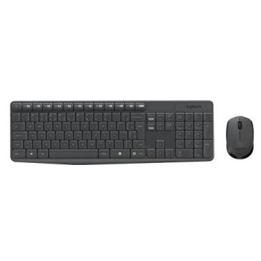 Imagem de Teclado e mouse s/ fio mk235 cinza/preto logitech