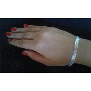 Imagem de Pulseira Transada Prata Maciça 925 5 Fios 18cm - Lojas La&Ny , prata, 