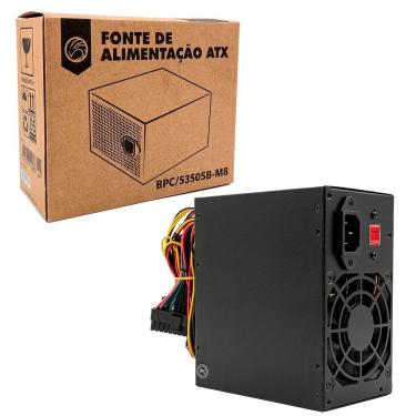 Imagem de Fonte de Alimentação Atx 500W BPC-5350SB-M8 com Cabo de Energia Bivolt Manual 24 Pinos...