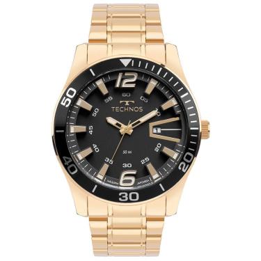 Imagem de Relógio Technos Masculino Racer Dourado Preto 2115lajs-1p