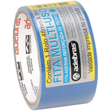 Imagem de Fita Adesiva Silver Tape Alta Resistência Multiuso 48MMx5M Azul Adelbras