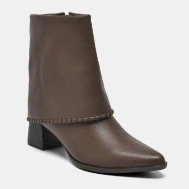 Imagem de Bota Cano Curto Via Marte 340002, Marrom, 35