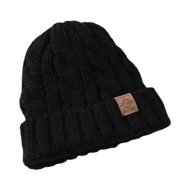 Imagem de Gorro De Inverno Unissex Forrado Com Pelúcia, Quente E Casual, Com Est