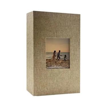 Imagem de Álbum De Fotos Grande Em Linho Com 200, 300, 600 Bolsos Para Fotos 4x6
