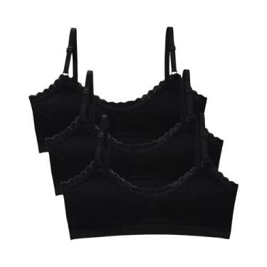 Imagem de Sutiãs De Treinamento Para Meninas Com Renda, Algodão Macio, Acolchoad