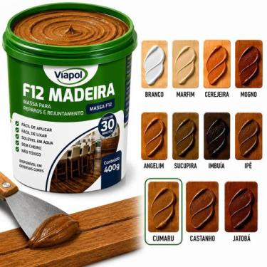 Imagem de Massa F12 Calafetar Para Madeira MDF Assoalho Correção Reparo Acabamen