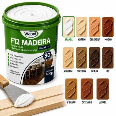 Imagem de Massa F12 Calafetar Para Madeira MDF Assoalho Correção Reparo Acabamen