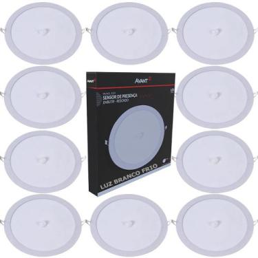 Imagem de Kit 10 Painel Plafon de Embutir com Sensor de Movimento Luz Branco Fri
