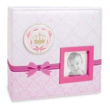 Imagem de Album 200 fotos 10X15 bebe tecido princesa rosa - ical 809