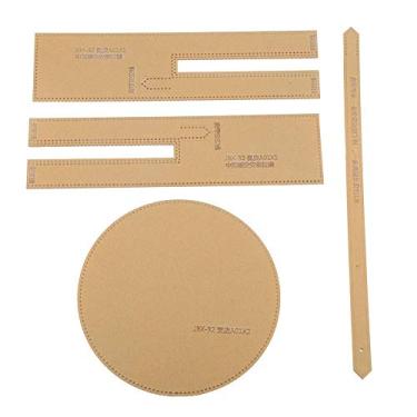 Imagem de Bolsa de ombro de acrílico transparente para artesanato em couro, modelo de estêncil