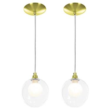 Imagem de kit 2 Lustres Pendentes Harmony Bolinha Dourado