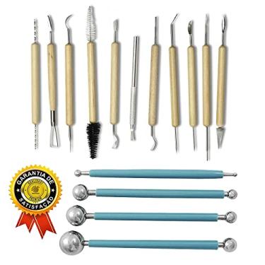 Imagem de 11 Estecas Modelagem Esculturas Artesanato + 4 Boleadores