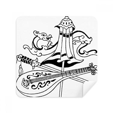 Imagem de Guarda-chuva chinês, espada, dragão, desenho, óculos, tecido de camurça, pacote com 2