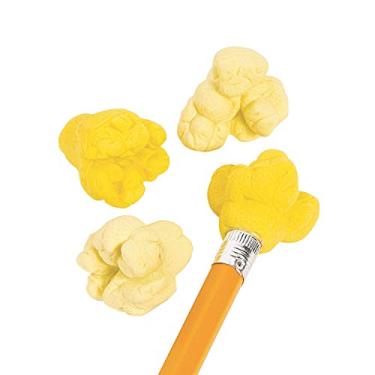 Imagem de Mini Popcorn Eraser Pencil Toppers - Stationery - 24 Pieces