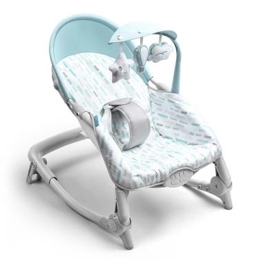 Imagem de Cadeira de Descanso e Balanço Spice Dobrável 0-18kg Azul Multikids Baby - BB292