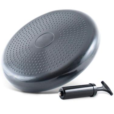 Imagem de Disco Equilíbrio Inflável Balance Cushion Almofada Pilates 33cm com Bomba Cinza - GT895 Lorben