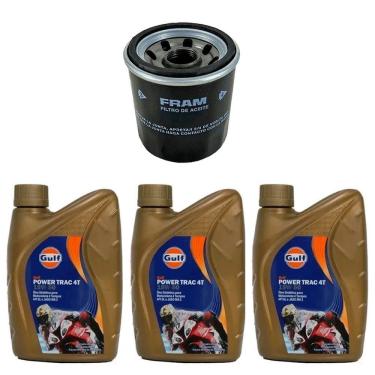 Imagem de Kit Troca Óleo Suzuki Gulf Sintetico 15w50 3l + Filtro 6018