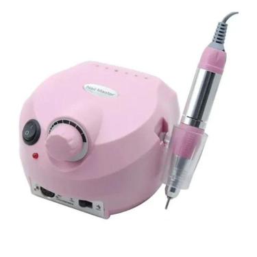 Imagem de Lixa Elétrica Porquinho Motor Unhas Bivolt 30000Rpm Rosa