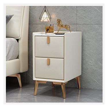 Imagem de TOMYEUS Mesas Laterais de Cama Moderna Mesa de Cabeceira Simples Estilo Nórdico Mini Quarto Mesa de Cabeceira Ardósia Armário de Armazenamento de Madeira para Sala de Estar Sofá Mesas de Cabeceira para Quarto (Cor: D)