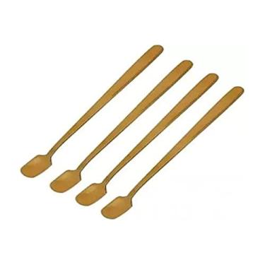 Imagem de Mimo Style, Jogo de Colheres para Café e Chá com Cabo Longo 4 Peças Dourado