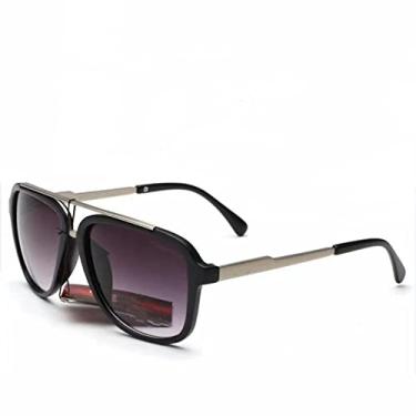 Imagem de Óculos de Sol Clássico Masculino Feminino Vintage Retro Esportes Condução Óculos de Sol Grandes Armação Grande Colorido Óculos Externos UV400, Prata, Caixa Original