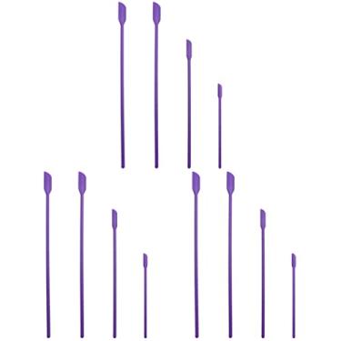 Imagem de 3 Conjuntos 4 Unidades Espátula De Geléia Espátula De Cozinha De Silicone Colher De Geléia Espátula De Silicone Raspador De Geléia Essencial Mini Roxo Silício Ketchup Cosmético