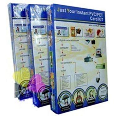 Imagem de 100 Placa Pvc 250 Folha Imprimivel P/Crachá Cartão Cardápio