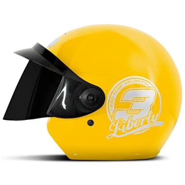 Imagem de CAPACETE ABERTO PRO TORK LIBERTY 3 SOLID AMARELO TAM. 58 VIS. FUMÊ