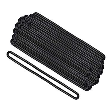Imagem de 50 peças 17 cm de plástico preto etiqueta de bagagem loop bolsa de viagem etiqueta de identificação PVC nome cartão de identificação alça nome vestuário etiqueta de preço loop para bagagem etiqueta de identificação
