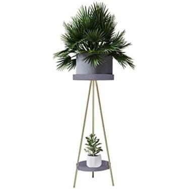 Imagem de Suporte De Flores De Ferro, Suporte De Vaso De Flores Multicamadas, Prateleira De Varanda De Chão, Prateleira De Flores Simples Na Sala De Estar Interna,Cinza,UMA,Collector88