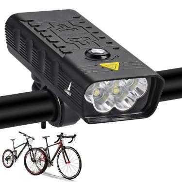 Imagem de Lanterna para Bike 5 Leds Cree T6 Alumínio Power Bank 10000mah USB Lorben