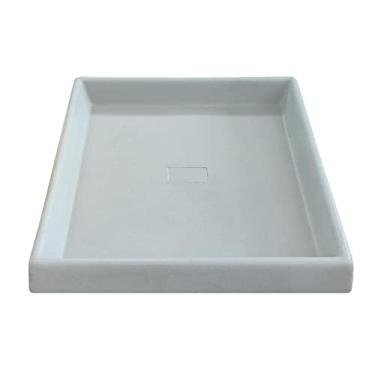 Imagem de Prato Base Grande Quadrado Vaso Polietileno 40Cm Cinza