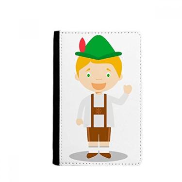 Imagem de Porta-passaporte verde marrom Alemanha desenho animado Notecase Burse carteira capa porta-cartão, Multicolor