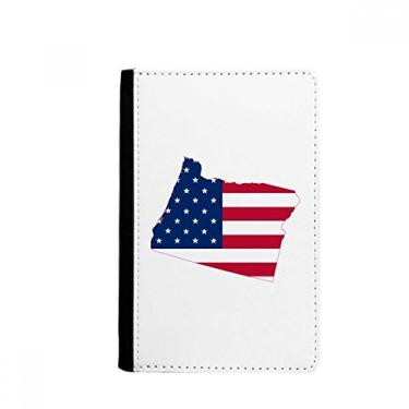 Imagem de Porta-passaporte Oregon USA mapa estrelas listras bandeira porta-passaporte Notecase Burse carteira capa porta-cartão, Multicolor