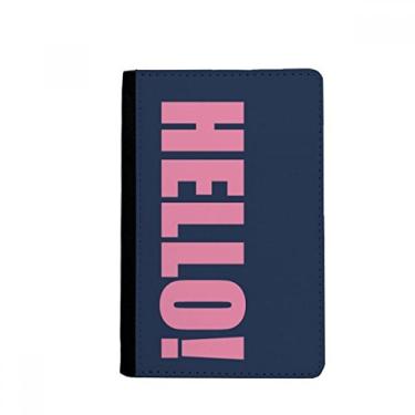 Imagem de Hello Quote Black Encourage Suporte de passaporte positivo Notecase Burse carteira capa porta-cartão, Multicolor
