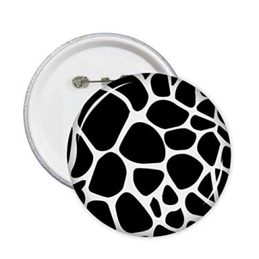 Imagem de Girafa Animal Art Grain Ilustração Padrão Pinos Emblema Botão Decoração Acessório 5 peças