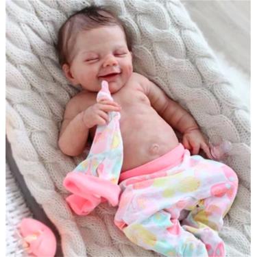 Imagem de Boneca reborn,boneca bebê reborne realista,50cm 20" Menino/menina - Macio Completa Silicone Corpo Macio Boneca Bebê Reborn Realistas Laváveis Com Roupas Garrafa De Leite Teat Acessórios,Meninas