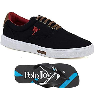 Imagem de Kit 1 Tênis Casual E 1 Chinelo Polo Joy-Preto - 37