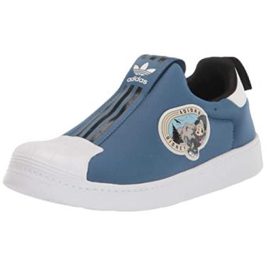 Imagem de adidas Originals Tênis infantil unissex Superstar 360, Altered azul/Ftwr branco/preto, 2.5 Little Kid
