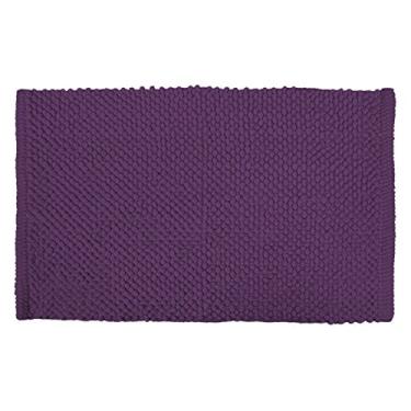 Imagem de DII Tapete de banheiro de chenille absorvente de seixos de algodão ultramacio para spa e banheiro colocado na frente do chuveiro, penteadeira, banheira, pia e vaso sanitário, 43 x 61 cm – berinjela