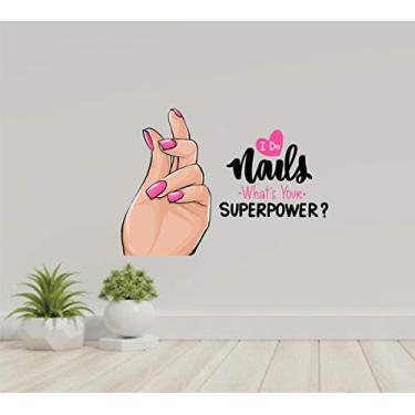 Imagem de Adesivo Decorativo Manicure Salão 56x87cm frase inglês