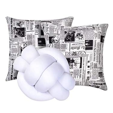 Imagem de Kit 2 Almofadas Decorativas cheias mais Almofada Nó Branco