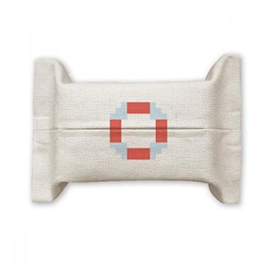 Imagem de Summer Sail Life Buoy Pixel Capa de papel para lenços faciais Bolsa de linho de algodão