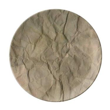 Imagem de Prato de corrugamento de textura dobrável de papel decorativo de porcelana Salver louças de jantar