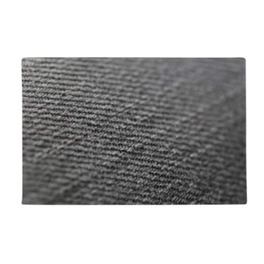 Imagem de DIYthinker Tapete de tecido cinza linho abstrato tapete antiderrapante para porta de banheiro
